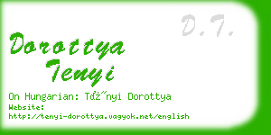 dorottya tenyi business card